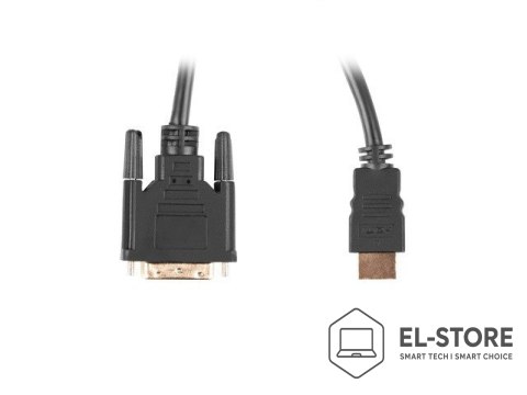 Lanberg Kabel Lanberg CA-HDDV-20CU-0030-BK (HDMI M - DVI-D (24+1) M; 3m; kolor czarny)