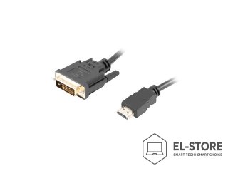 Lanberg Kabel Lanberg CA-HDDV-20CU-0030-BK (HDMI M - DVI-D (24+1) M; 3m; kolor czarny)
