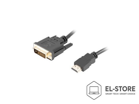 Lanberg Kabel Lanberg CA-HDDV-20CU-0030-BK (HDMI M - DVI-D (24+1) M; 3m; kolor czarny)