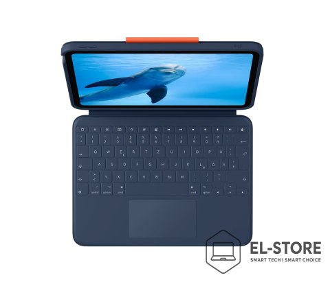Logitech Logitech Rugged Combo 4 Touch QWERTZ Niemiecki Smart Connector Niebieski