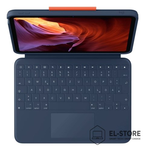 Logitech Logitech Rugged Combo 4 Touch QWERTZ Niemiecki Smart Connector Niebieski