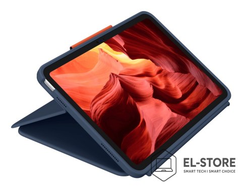 Logitech Logitech Rugged Combo 4 Touch QWERTZ Niemiecki Smart Connector Niebieski