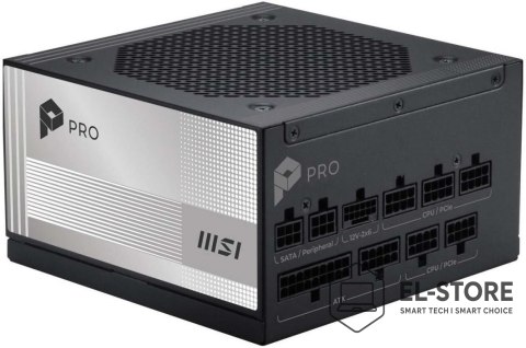 MSI Zasilacz MSI PRO A850PL PCIE5 850W 120mm 80plus Platinum aPFC