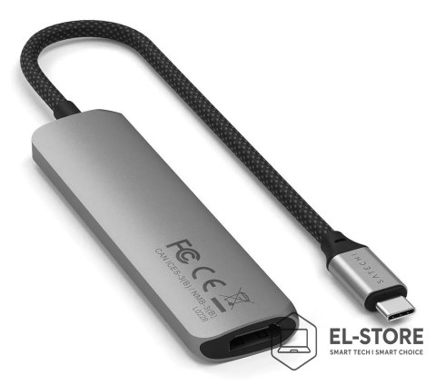 No name Aluminiowy adapter do urządzeń mobilnych USB-C Satechi 4-in-1 USB-C Slim Multiport Adapter 4K (space gray)