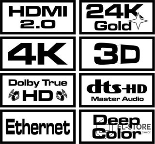 SAVIO Kabel SAVIO CL-113 (HDMI M - HDMI M; 5m; kolor czarny)