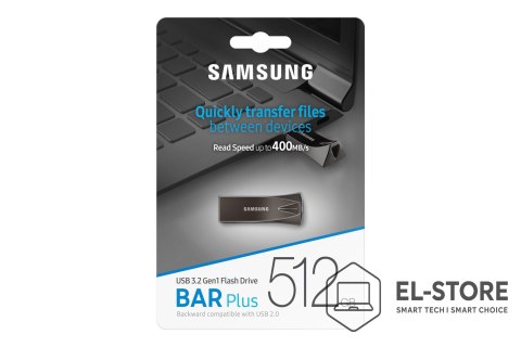 Samsung Samsung MUF-512BE pamięć USB 512 GB USB Typu-A 3.2 Gen 1 (3.1 Gen 1) Szary