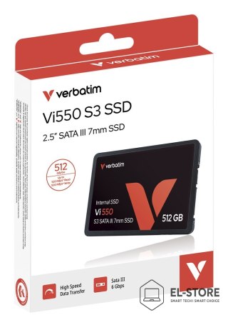 Verbatim Dysk SSD Verbatim VI550 S3 49352 (512 GB ; 2.5"; SATA III)