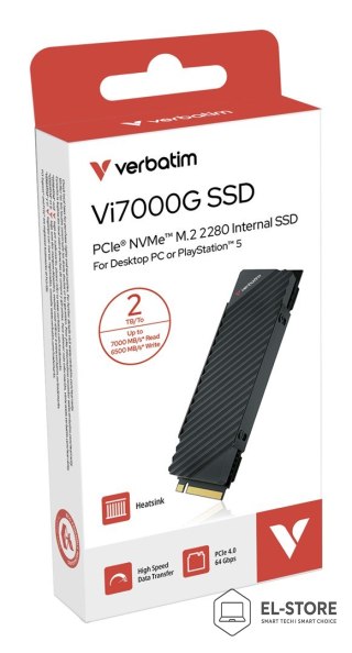 Verbatim Dysk SSD Verbatim Vi7000G 2 TB M.2 PCI Express 4.0 NVMe