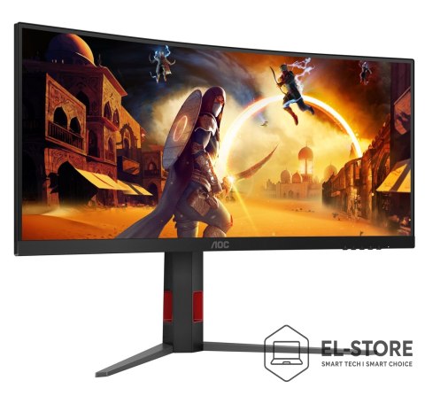 AOC Monitor AOC CU34G4Z 34-calowy, Szybkie VA, WQHD 21:9, 240 Hz, 1 ms, 3440 x 1440 pikseli, 450 cd/m2, ilość portów HDMI: 2, kolor 