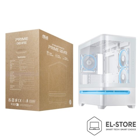 ASUS Obudowa ASUS PRIME AP202 TG ARGB WHITE