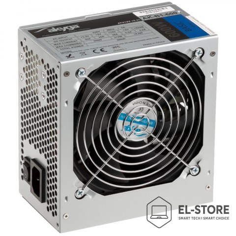 Akyga Zasilacz Akyga Basic AK-B1-600 (600 W; Pasywne; 120 mm)