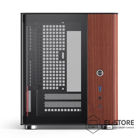 Jonsbo Obudowa PC Jonsbo TK-0, Mini-Tower, Mini-ITX, Tempered Glass, Holz - schwarz