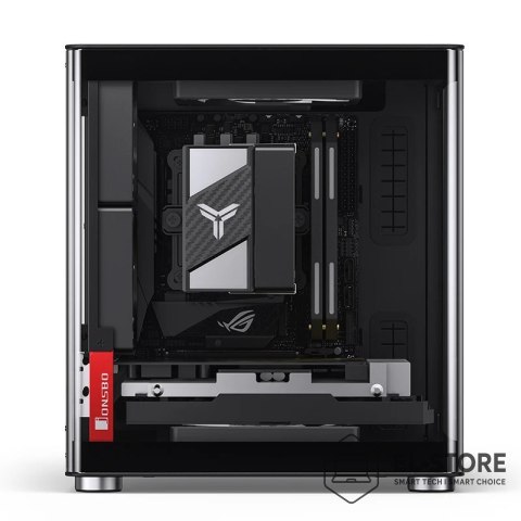 Jonsbo Obudowa PC Jonsbo TK-0, Mini-Tower, Mini-ITX, Tempered Glass, Holz - schwarz