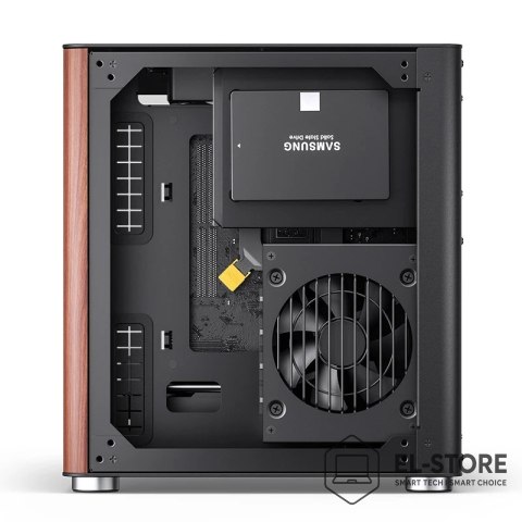 Jonsbo Obudowa PC Jonsbo TK-0, Mini-Tower, Mini-ITX, Tempered Glass, Holz - schwarz