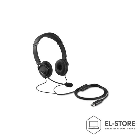 Kensington Kensington K33065WW słuchawki/zestaw słuchawkowy Przewodowa Opaska na głowę Biuro/centrum telefoniczne USB Typu-A Czarny