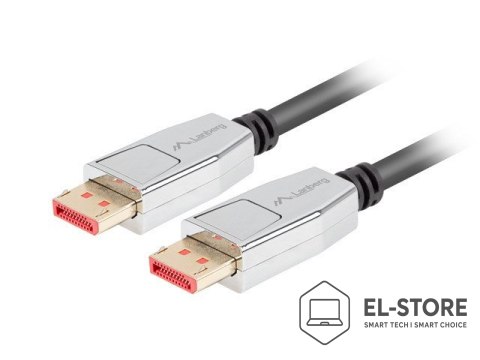Lanberg LANBERG KABEL DISPLAYPORT M/M 20PIN V1.4 1.8M 8K CA-DPDP-20CU-0018-BK