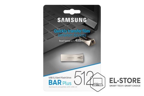 Samsung Samsung MUF-512BE pamięć USB 512 GB USB Typu-A 3.2 Gen 1 (3.1 Gen 1) Srebrny