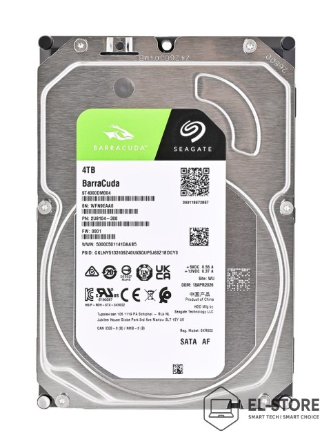 Seagate HDD Seagate BarraCuda 4TB 3,5" ST4000DM004