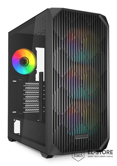 Sharkoon Obudowa komputerowa Sharkoon AK3 RGB Czarne Szkło Hartowane