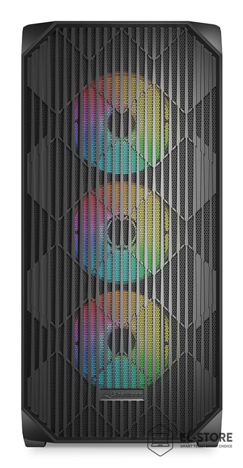 Sharkoon Obudowa komputerowa Sharkoon AK3 RGB Czarne Szkło Hartowane