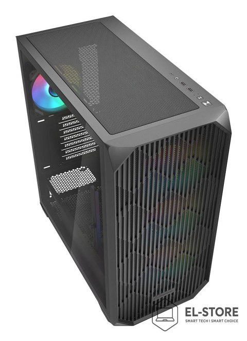 Sharkoon Obudowa komputerowa Sharkoon AK3 RGB Czarne Szkło Hartowane