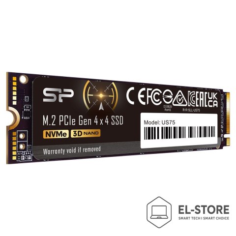 Silicon Power SSD Silicon Power US75 1TB M.2 Gen4 NVMe 7000/6000 MB/s (SP01KGBP44US7505)