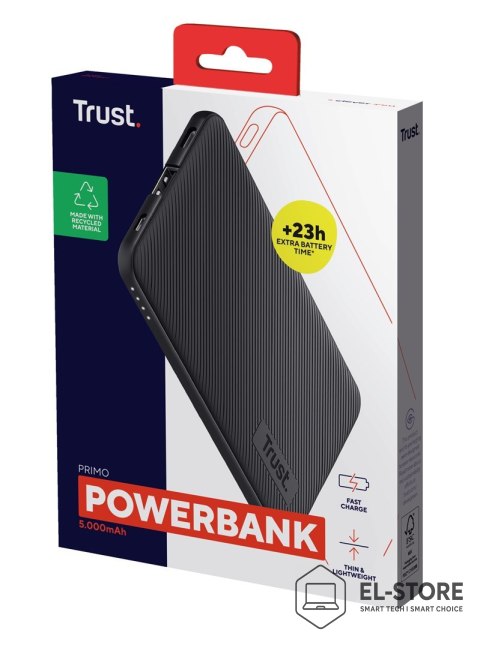 Trust Powerbank TRUST Primo Ultra Thin Eco 5000mAh Black