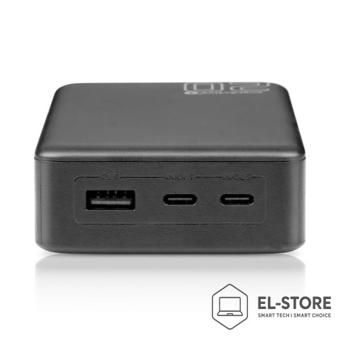 EverActive EVERACTIVE POWERBANK 20 000MAH, 1X USB, 2X USB-C, 20W, QC4+, WYŚWIETLACZ LCD, CZARNY EB-22QB