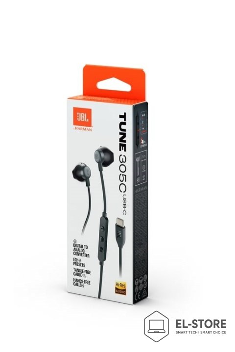 JBL Słuchawki douszne JBL Tune 305C Czarny