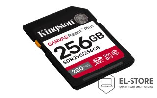 Kingston Kingston 256GB SDXC CANVAS REACT PLUS U3/UHS-II 280R/150W V60 FULL HD/4K