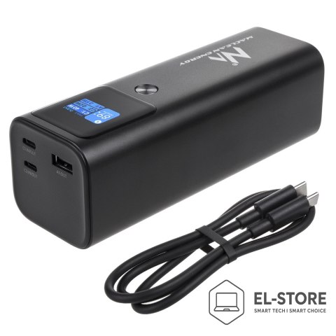 Maclean Mobilna bateria Power Bank Maclean, 24600mAh, Power Delivery (PD) 140W, Fast/Quick/Super Charge, 88,56Wh, 2x Typ-C, USB, MCE335