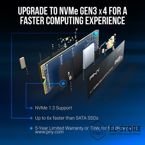 PNY Technologies Dysk SSD PNY CS1030 2TB M.2 2280 PCI-E x4 Gen3 NVMe