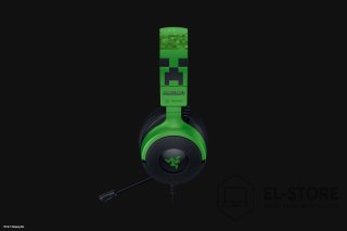 RAZER Zestaw słuchawkowy Razer Gaming Kraken V4 X przewodowe nauszne z mikrofonem edycja Minecraft