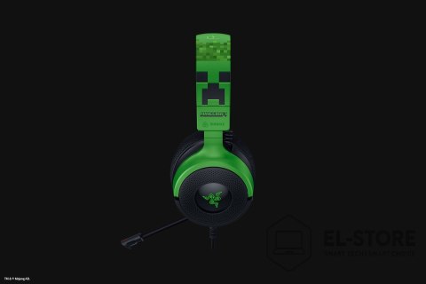 RAZER Zestaw słuchawkowy Razer Gaming Kraken V4 X przewodowe nauszne z mikrofonem edycja Minecraft