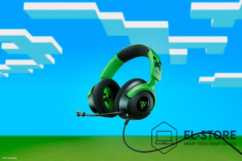RAZER Zestaw słuchawkowy Razer Gaming Kraken V4 X przewodowe nauszne z mikrofonem edycja Minecraft