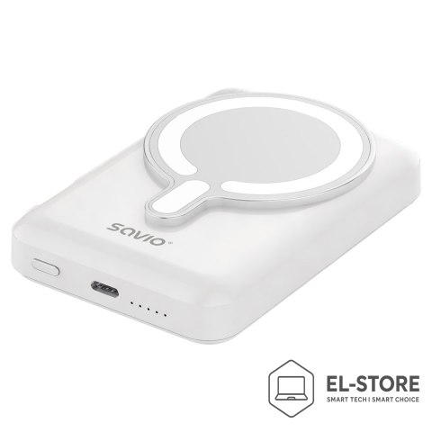 SAVIO SAVIO POWERBANK 10000 MAH MAGNETYCZNY BIAŁY BA-13