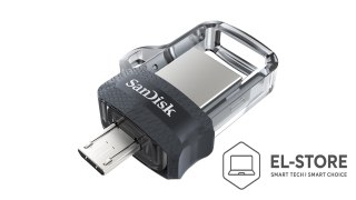 SanDisk Pendrive SanDisk Ultra Dual Drive SDDD3-064G-G46 (64GB; microUSB, USB 3.0; kolor czarny)