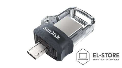 SanDisk Pendrive SanDisk Ultra Dual Drive SDDD3-064G-G46 (64GB; microUSB, USB 3.0; kolor czarny)