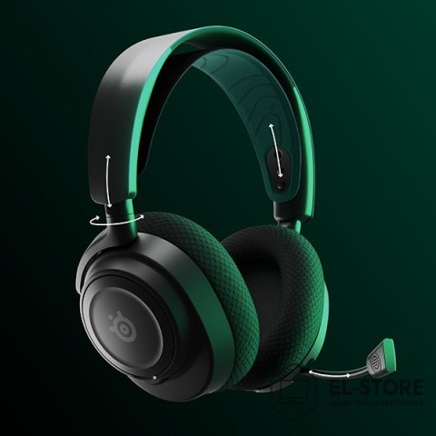 SteelSeries Steelseries Arctis Nova 7X Zestaw słuchawkowy Przewodowy i Bezprzewodowy Opaska na głowę Gaming USB Type-C Bluetooth Czarny, Zie