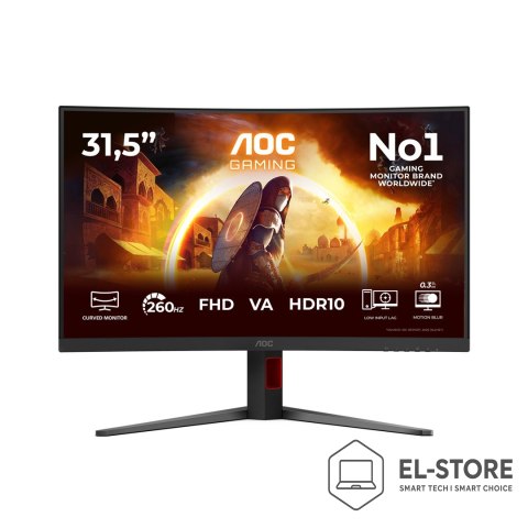 AOC Monitor 31,5" AOC G4 C32G4Z 1920x1080px Full HD LCD Curved Czarny, Czerwony
