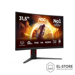 AOC Monitor 31,5" AOC G4 C32G4Z 1920x1080px Full HD LCD Curved Czarny, Czerwony
