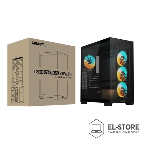 Gigabyte GIGABYTE C500 PANORAMIC STEALTH Midi Tower Czarny