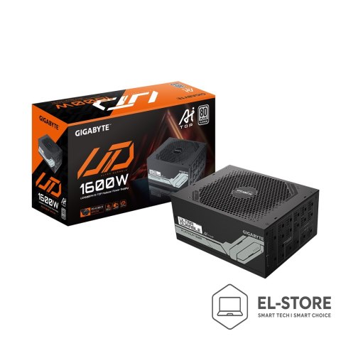 Gigabyte GIGABYTE UD1600PM PG5 AI TOP moduł zasilaczy 1600 W 20+4 pin ATX ATX Czarny