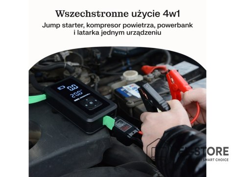 Green Cell GREEN CELL POWERBANK/BOOSTER/CAR JUMP STARTER/POMPKA POWERBOOST AIR 8000MAH 1000A - Z KOMPRESOREM