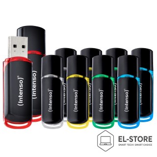 INTENSO Intenso 3511561 pamięć USB 8 GB USB Typu-A 2.0 Czarny, Czerwony, Zielony, Przezroczysty, Żółty, Niebieski