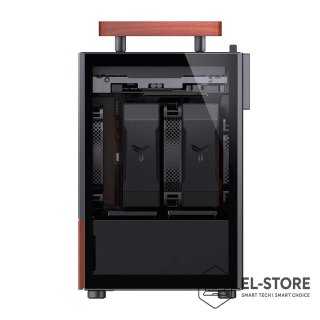 Jonsbo Obudowa Jonsbo T6, Mini-Tower, Mini-ITX, Tempered Glass, Holz - czarna