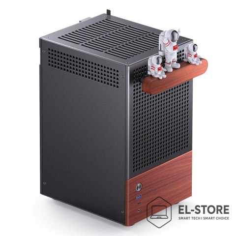 Jonsbo Obudowa Jonsbo T6, Mini-Tower, Mini-ITX, Tempered Glass, Holz - czarna