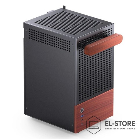 Jonsbo Obudowa Jonsbo T6, Mini-Tower, Mini-ITX, Tempered Glass, Holz - czarna