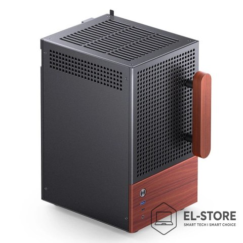 Jonsbo Obudowa Jonsbo T6, Mini-Tower, Mini-ITX, Tempered Glass, Holz - czarna