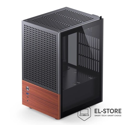 Jonsbo Obudowa Jonsbo T6, Mini-Tower, Mini-ITX, Tempered Glass, Holz - czarna